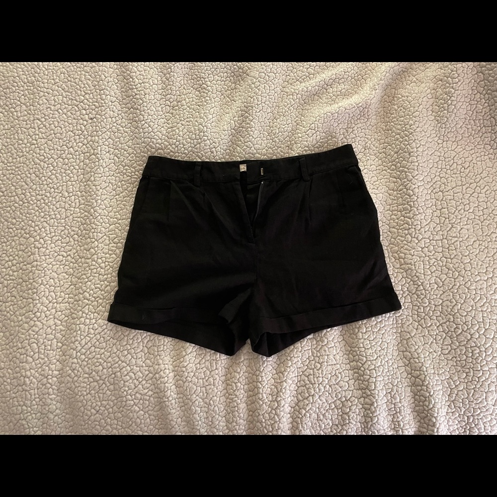 Black Linen Shorts- Size Medium
